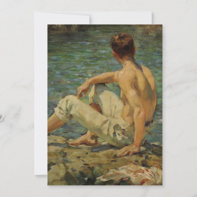 Invitation Henry Scott Tuke Gold Et Green (Devant)