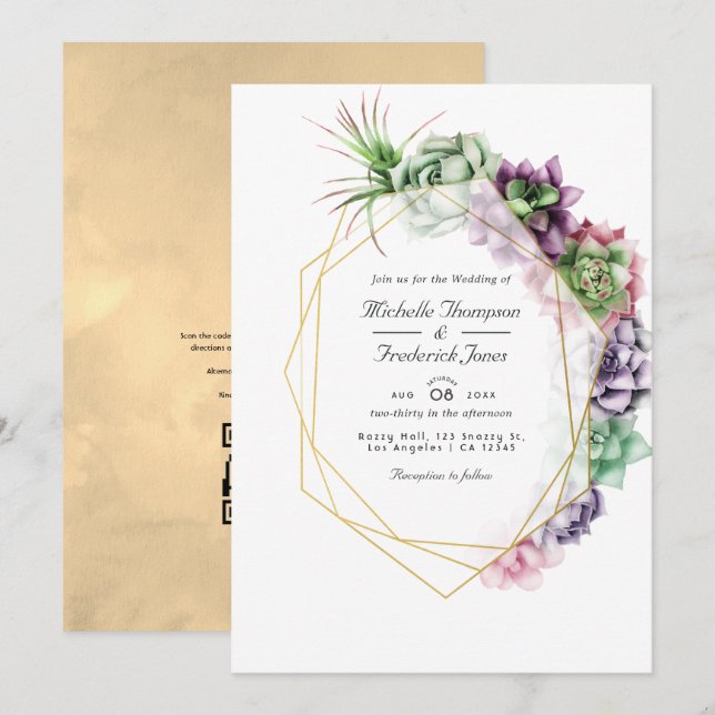 Invitation Herbarium Jardin Mariage Invi (Devant / Derrière)