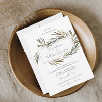 Herbe d'aquarelle botanique simple Mariage rustiqu