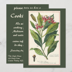 Invitation Herbes Épices Alimentaires Anciens, Clous de Girof