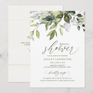 Invitation Herbes mariages et verdure naturelle Aquarelle