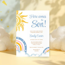 Here Comes the Son Boho Rainbow Baby Shower