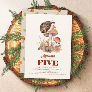 Invitation Hérisson automne/automne Anniversaire de enfant de