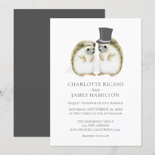 Invitation Hérisson mariée Groom mignon Mariage personnalisé