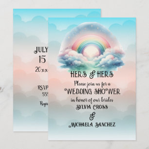 Invitation HERS & HERS Fête de Mariage Lesbienne