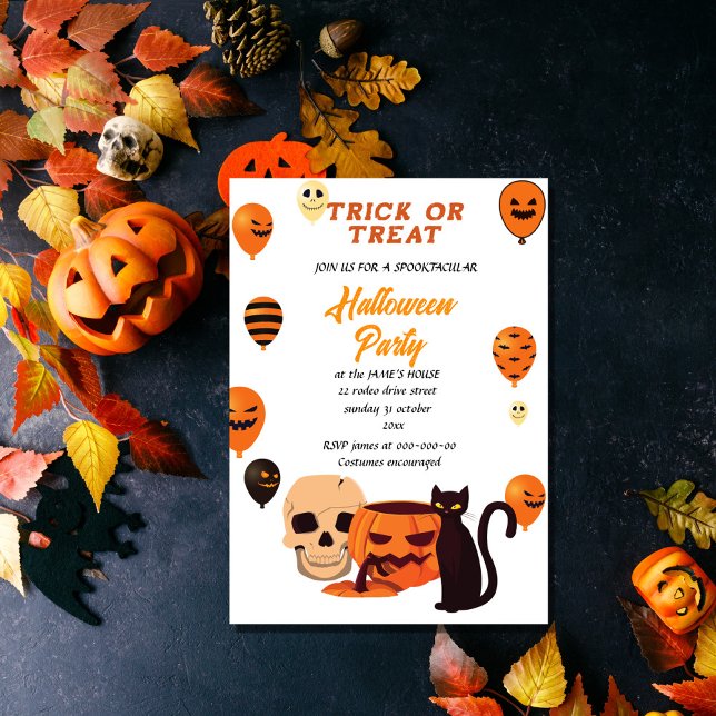 Invitation heure de la fête d'halloween (Créateur téléchargé)