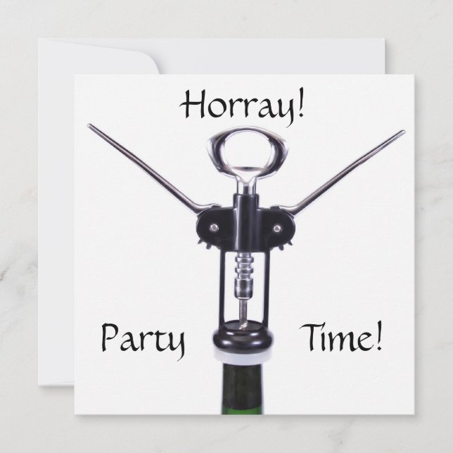 Invitation Heure de la fête du vin (Devant)