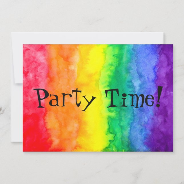 Invitation Heure de la partie de nettoyage de l'aquarelle Rai (Dos)