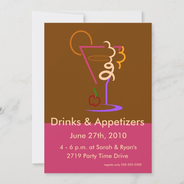 Invitation Heure du cocktail (Devant)
