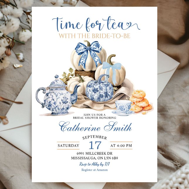 Invitation Heure du Tea Party Chinoiserie Fête des mariées In (Créateur téléchargé)