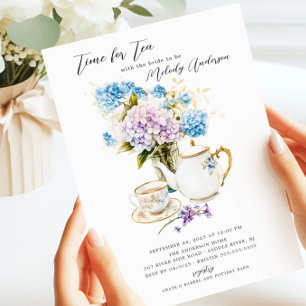 Invitation Heure pour l'invitation à la douche nuptiale Tea