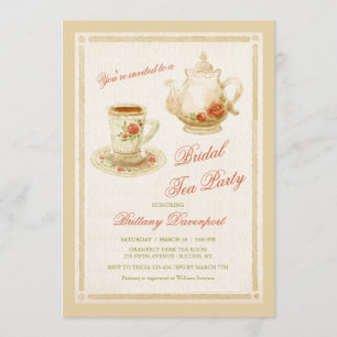 Invitation Heure pour l'invitation de thé