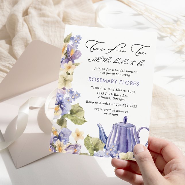 Invitation Heure Pour Tea Joli Tea Bridal Tea Party (Créateur téléchargé)