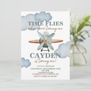 Invitation Heure Vol Avion Premier anniversaire