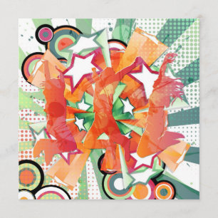 Invitation heureuse de partie de personnes