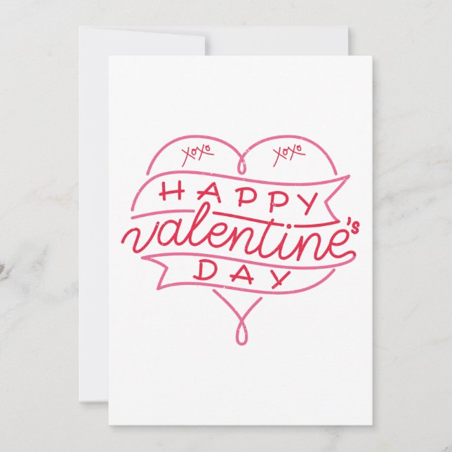 Invitation Heureuse Sainte-Valentin (Devant)
