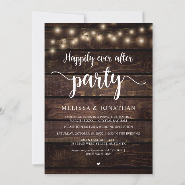 Invitation Heureusement Après La Fête, Les Feux De Chaîne Réc (Devant)