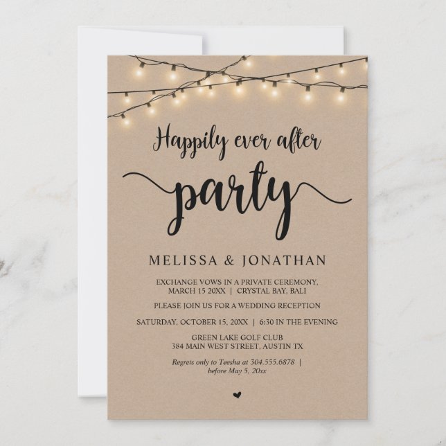 Invitation Heureusement Après La Fête, Les Feux De Chaîne Réc (Devant)