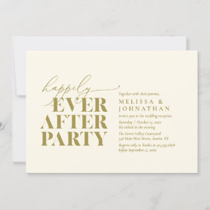 Invitation Heureusement Après La Fête, Réception De Mariage M