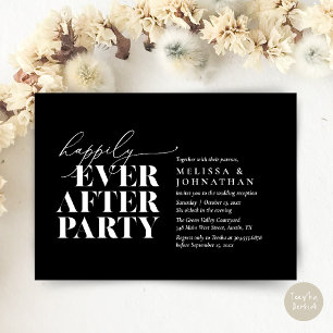 Invitation Heureusement Après La Fête, Réception De Mariage M