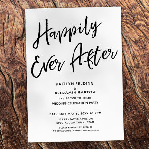 Invitation "Heureusement après" Parti Décontracté post-mariag