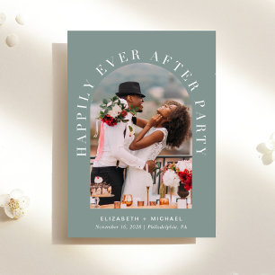 Invitation Heureusement Jamais Après Arc Photo Mariage Récept