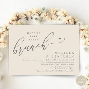 Invitation Heureusement Jamais Après Brunch Mariage Elopement
