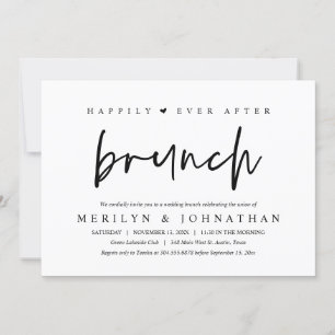 Invitation Heureusement Jamais Après Brunch Soirée de Mariage