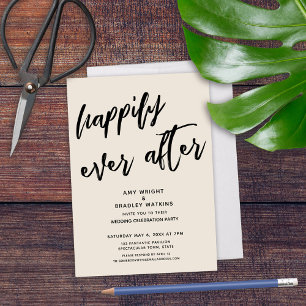 Invitation Heureusement Jamais Après Crème Mariage Réception