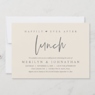Invitation Heureusement Jamais Après Déjeuner Minimaliste Mar