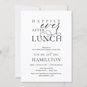 Invitation Heureusement Jamais après la fête du déjeuner mari