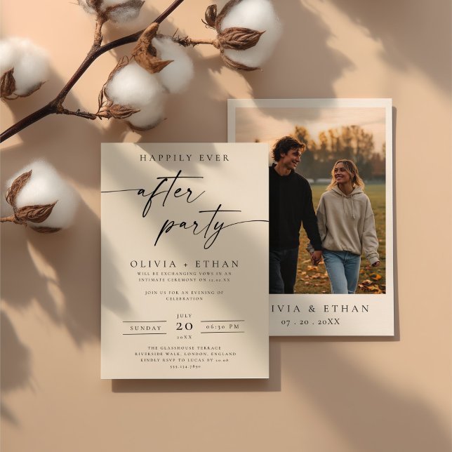Invitation Heureusement Jamais Après La Réception De Mariage  (Créateur téléchargé)