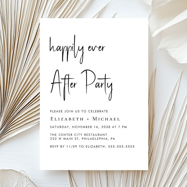 Invitation Heureusement Jamais Après La Réception De Mariage  (Créateur téléchargé)