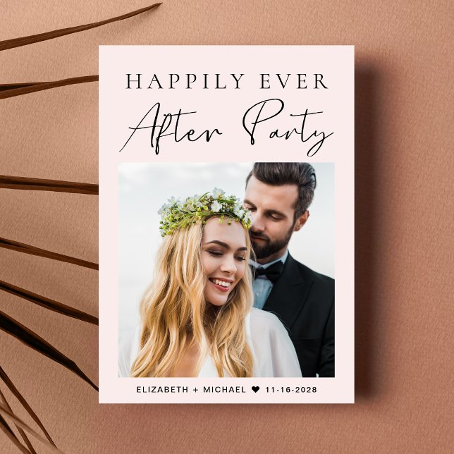 Invitation Heureusement Jamais Après La Réception De Mariage  (Your love story deserves a grand celebration!)