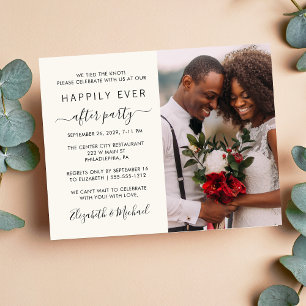 Invitation Heureusement Jamais Après Photo Cream Mariage Réce
