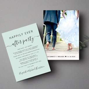 Invitation Heureusement Jamais Après Photo Mint Mariage Récep