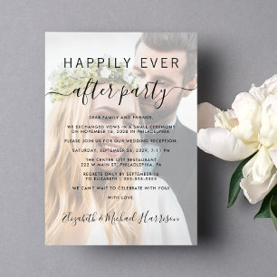 Invitation Heureusement Jamais Après Photo Overlay Mariage Ré