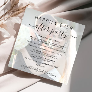 Invitation Heureusement Jamais Après Photo Overlay Mariage Ré