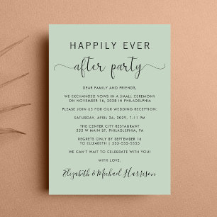 Invitation Heureusement Jamais Après QR Code Sage Mariage Réc