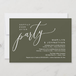 Invitation Heureusement Jamais Après Un Mariage De Fête Récep