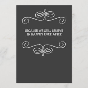 Invitation Heureusement pour toujours mariage vintage de