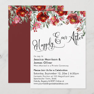 Invitation Heureusement que jamais après la typographie Fleur