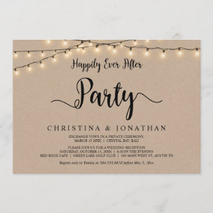 Invitation Heureusement toujours après la fête, String Lights