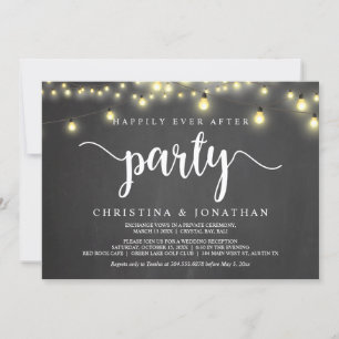 Invitation Heureusement toujours après la fête, String Lights