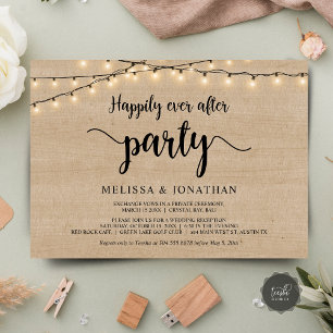 Invitation Heureusement toujours après la fête, String Lights