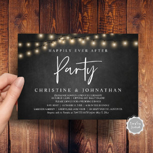 Invitation Heureusement toujours après la fête, String Lights