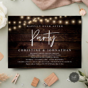 Invitation Heureusement toujours après la fête, String Lights