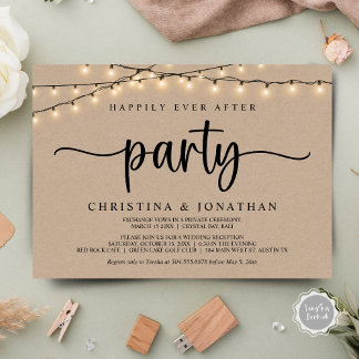 Invitation Heureusement toujours après la fête, String Lights