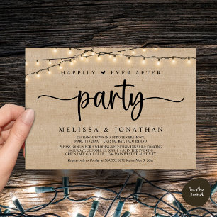 Invitation Heureusement toujours après la fête, String Lights