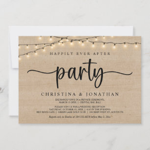 Invitation Heureusement toujours après la fête, String Lights